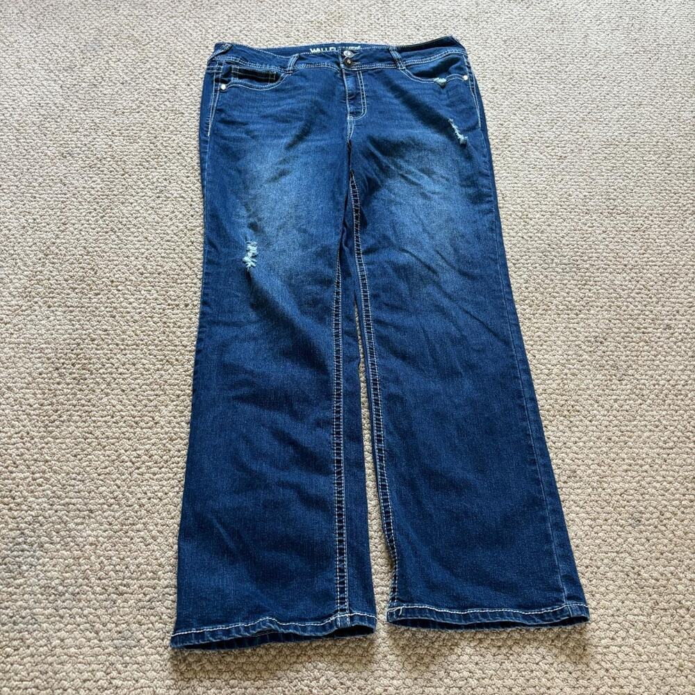 Baggy wallflower womens embroidered jeans - Picture 4 of 7